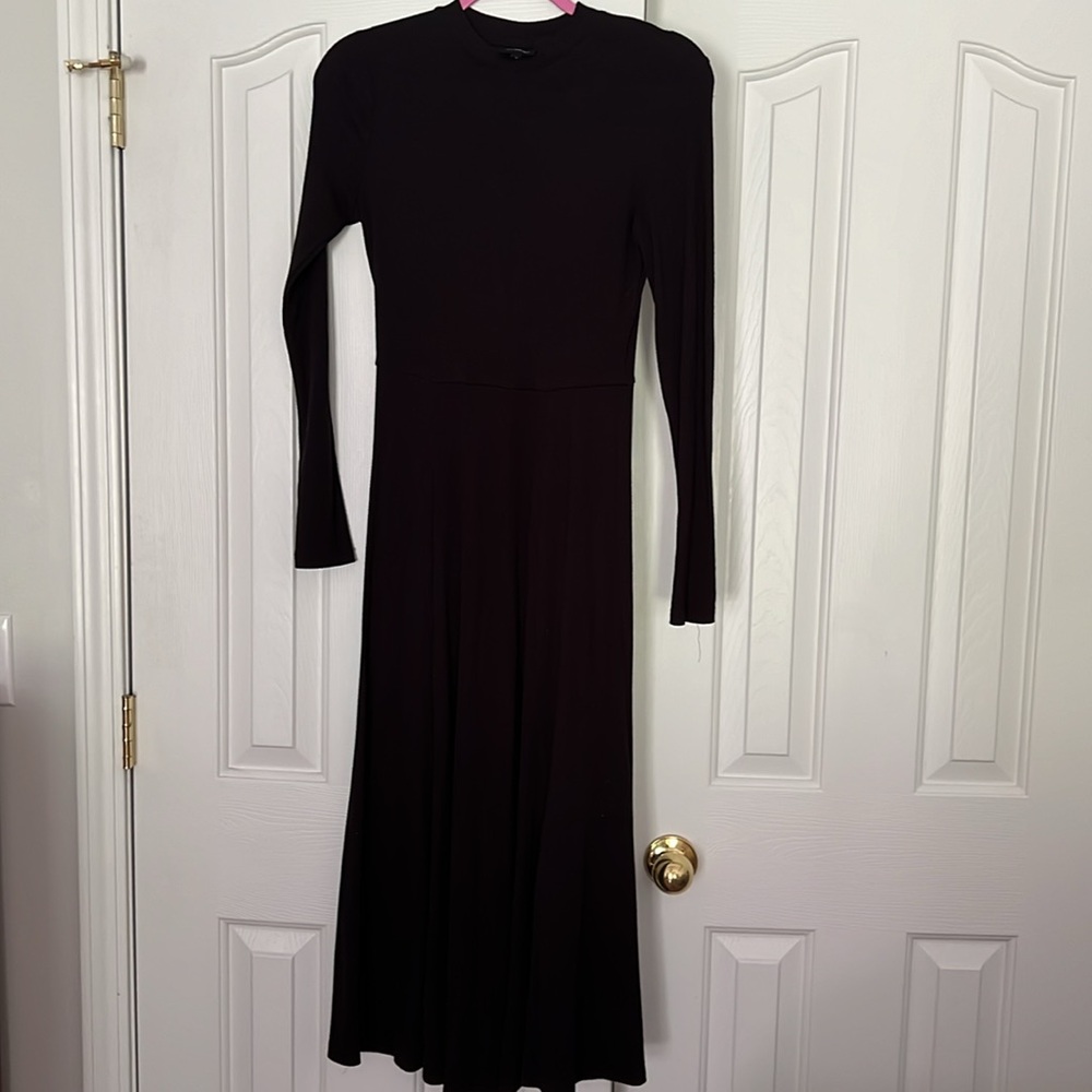 Who what wear black long sleeve midi dress